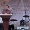 Rektor Uniku saat memberikan sambutan pada Anniversary ke-13 PBI Uniku.